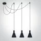 ONE LIGHT PIEKARAMAIS GAISMEKLIS Cones 3x10W, E27, IP20, 63122B/B ONE LIGHT PIEKARAMAIS GAISMEKLIS Cones 3x10W, E27, IP20, 63122B/B