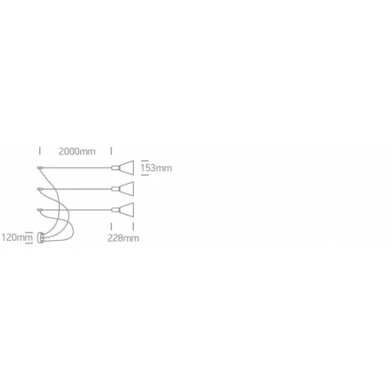 ONE LIGHT PIEKARAMAIS GAISMEKLIS Cones 3x10W, E27, IP20, 63122B/B ONE LIGHT PIEKARAMAIS GAISMEKLIS Cones 3x10W, E27, IP20, 63122B/B
