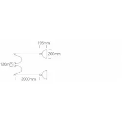 ONE LIGHT PENDANT LAMP Round 2x10W, E27, IP20, 63140B/B