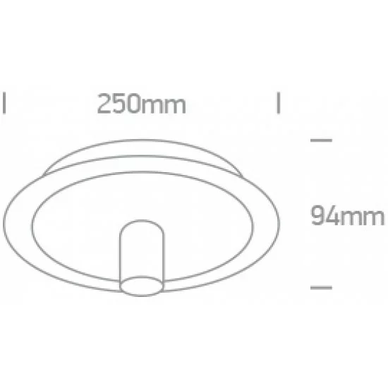 ONE LIGHT griestu GAISMEKLIS RETRO 12W, IP20, 62172A/BS