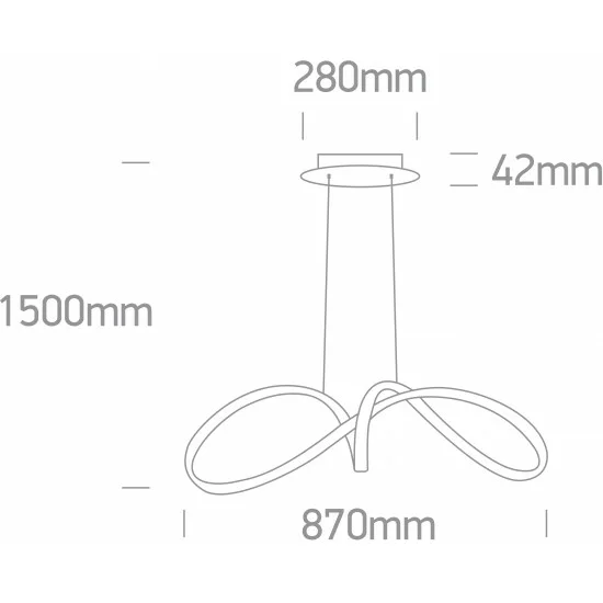 ONE LIGHT PENDANT LAMP Swirl 36W, LED, IP20, 63062/BS ONE LIGHT PENDANT LAMP Swirl 36W, LED, IP20, 63062/BS