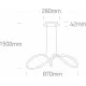 ONE LIGHT PENDANT LAMP Swirl 36W, LED, IP20, 63062/BS ONE LIGHT PENDANT LAMP Swirl 36W, LED, IP20, 63062/BS