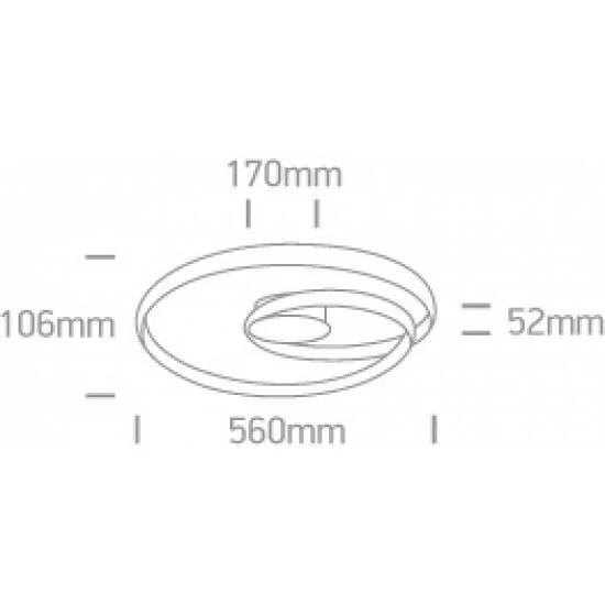 ONE LIGHT Deckenlampe Swirl 30W, LED, IP20, 63068/BS ONE LIGHT Deckenlampe Swirl 30W, LED, IP20, 63068/BS