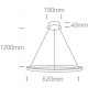 ONE LIGHT PENDANT LAMP crystal Swirl 20W, LED, IP20, 63054A/B