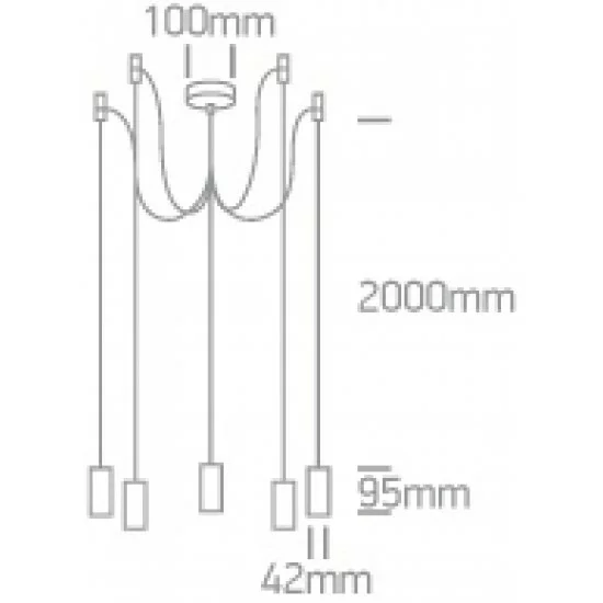 ONE LIGHT ПОДВЕСНОЙ СВЕТИЛЬНИК 5x20W, E27, IP20, 63124C/B ONE LIGHT ПОДВЕСНОЙ СВЕТИЛЬНИК 5x20W, E27, IP20, 63124C/B