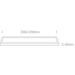 ONE LIGHT ceiling LAMP Panel Backlit 40W, LED, IP40, 62140RE/W/C