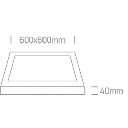 ONE LIGHT ceiling LAMP Panel Backlit 40W, LED, IP40, 62140AE/W/C