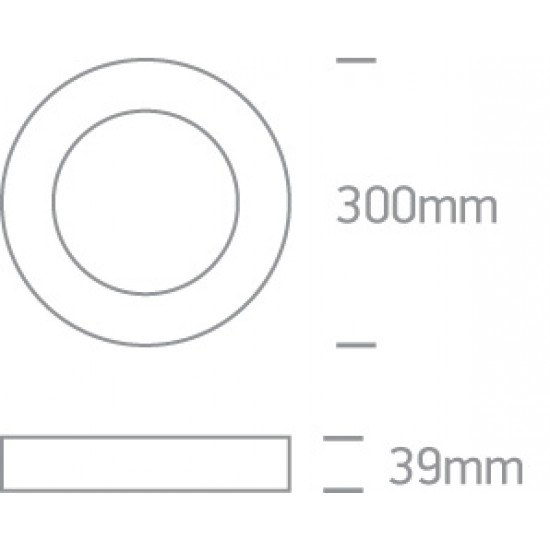 ONE LIGHT griestu GAISMEKLIS Panel Plafo Round 30W, LED, IP40, 62130F/W/C