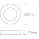 ONE LIGHT ceiling LAMP Panel Plafo Round 30W, LED, IP40, 62130F/W/C