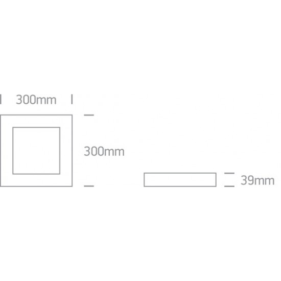 ONE LIGHT потолочный светильник Panel Plafo Square 30W, LED, IP40, 62130AF/W/C