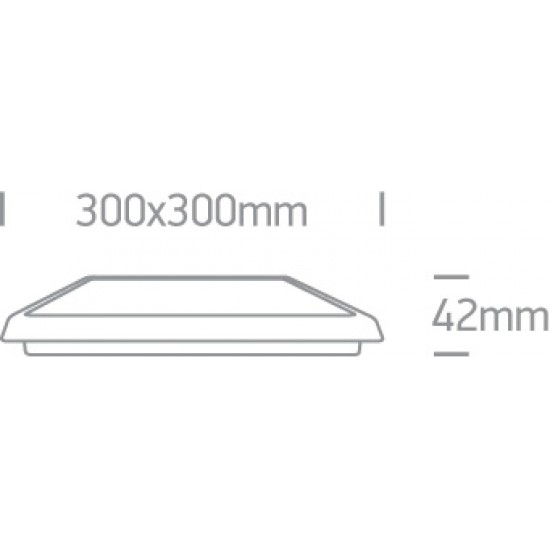 ONE LIGHT Deckenlampe Slim Plafo 25W, LED, IP54, 67372/W/C