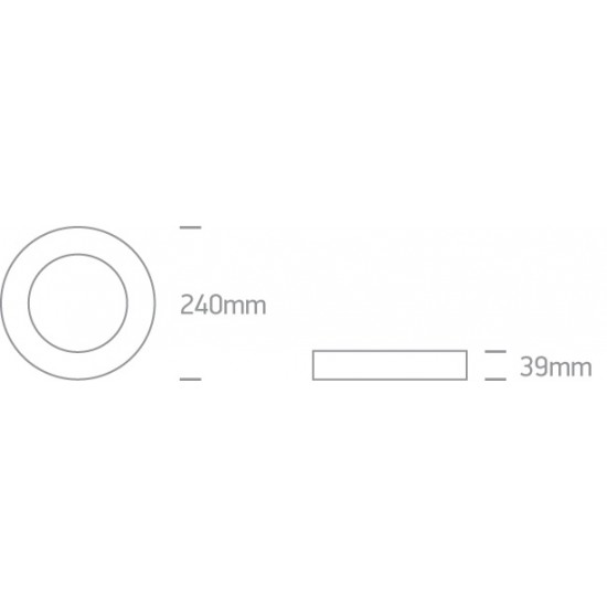 ONE LIGHT Deckenlampe Panel Plafo Round 15W, LED, IP40, 62115F/W/C