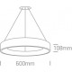 ONE LIGHT PENDANT LAMP RINGS 42W, LED, IP20, 62142NB/W/V