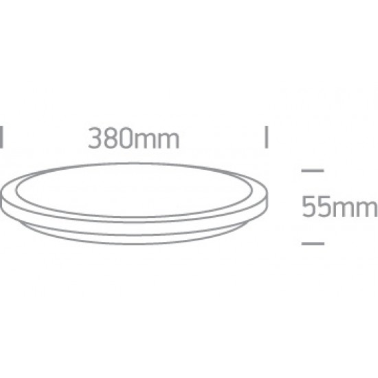 ONE LIGHT griestu GAISMEKLIS slim PLAFO 24W, LED, IP20, 67448/W/W