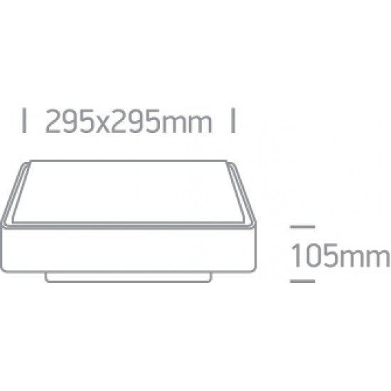 ONE LIGHT ceiling LAMP The E27 Plafo Outdoor Range 2x12W, IP65, 67282EA/W