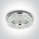 ONE LIGHT ceiling LAMP GLASS STONE 24W, LED, IP20, 62184A/C/W