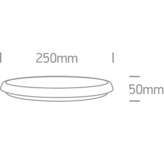 ONE LIGHT griestu GAISMEKLIS Slim Plafo 12W, LED, IP54, 67366/W/W