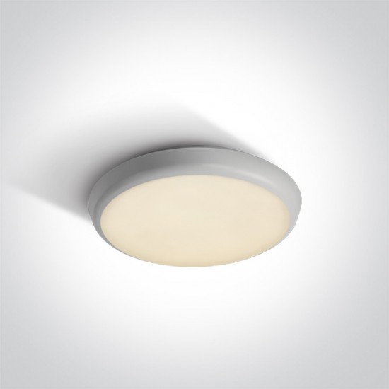 ONE LIGHT griestu GAISMEKLIS Slim Plafo 12W, LED, IP54, 67366/W/W