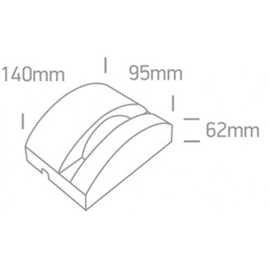 ONE LIGHT Außen-Wandleuchte Window Frame LED, 6W, 3000K, 330lm, IP65, 67454/AN/W