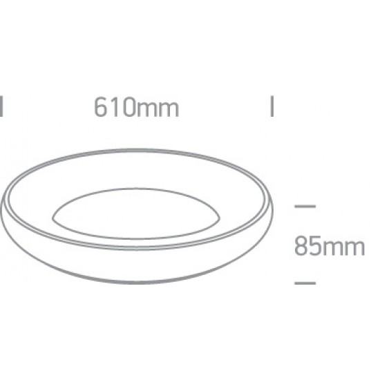 ONE LIGHT griestu GAISMEKLIS Decorative Plafo 50W, LED, IP20, 62144N/W/W