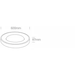 ONE LIGHT ceiling LAMP Decorative Plafo 50W, LED, IP20, 62182A/BAN/W