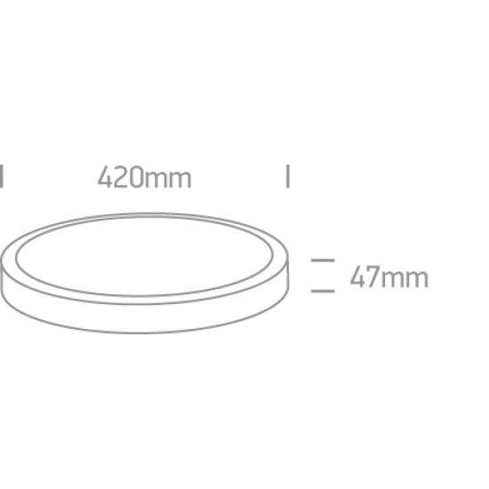 ONE LIGHT ceiling LAMP Die Cast Panel 40W, LED, IP40, 62140F/W/W