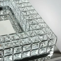 ONE LIGHT ceiling LAMP GLASS STONE 24W, LED, IP20, 62184B/C/W