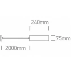 ONE LIGHT PENDANT LAMP 10W, GU10, IP20, 63105M/W