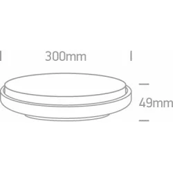 ONE LIGHT ceiling LAMP Outdoor Slim 30W, LED, IP54, 67363/W/W