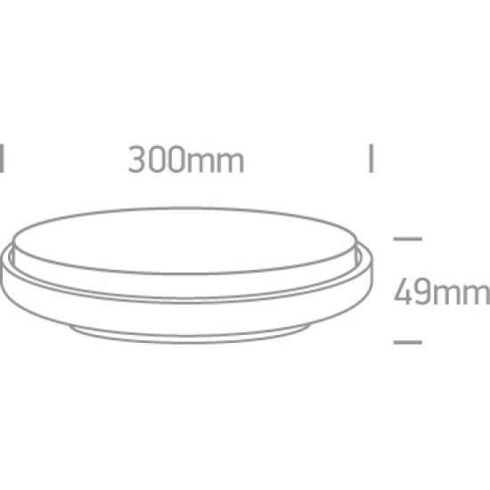 ONE LIGHT griestu GAISMEKLIS Outdoor Slim 30W, LED, IP54, 67363/W/W