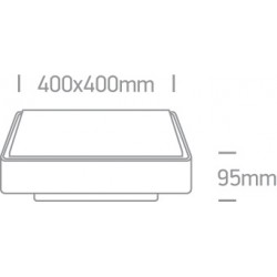 ONE LIGHT ceiling LAMP Outdoor Square 30W, LED, IP65, 67282BN/W/W