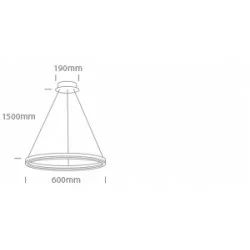 ONE LIGHT PENDANT LAMP RINGS 40W, LED, IP20, 63144A/W/W