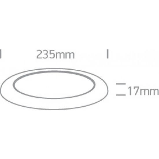 ONE LIGHT griestu GAISMEKLIS Slim Line Panel Plafo 16W, LED, IP20, 62116F/W/W