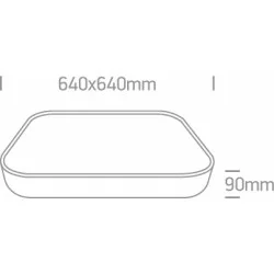 ONE LIGHT ceiling LAMP SLIM LINE PLAFO 62W, LED, IP20, 62160A/W/W