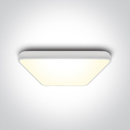 ONE LIGHT griestu GAISMEKLIS SLIM LINE PLAFO 62W, LED, IP20, 62160A/W/W