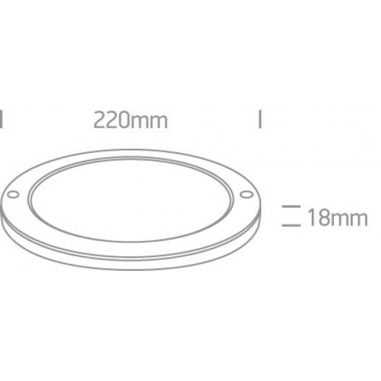 ONE LIGHT griestu GAISMEKLIS Ultra Slim LED Panel Plafo 18W, LED, IP40, 62018F/W/W