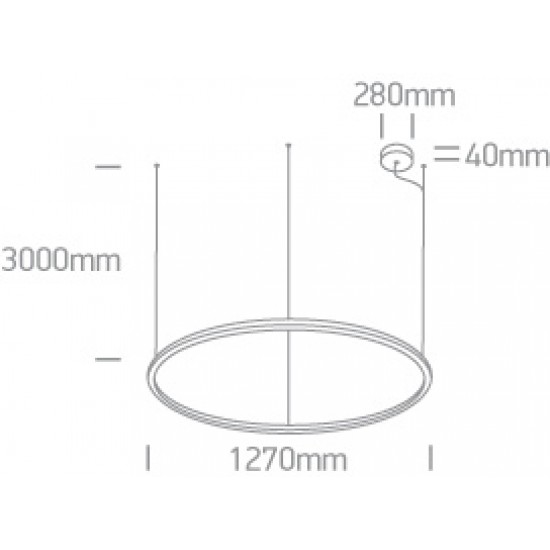 ONE LIGHT PENDANT LAMP CIRCLE 65W, LED, IP20, 62156C/B/W