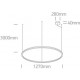 ONE LIGHT ПОДВЕСНОЙ СВЕТИЛЬНИК CIRCLE 65W, LED, IP20, 62156C/B/W