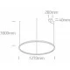 ONE LIGHT PENDANT LAMP CIRCLE 65W, LED, IP20, 62156C/B/W ONE LIGHT PENDANT LAMP CIRCLE 65W, LED, IP20, 62156C/B/W