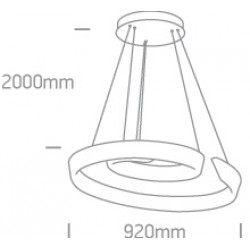 ONE LIGHT PENDANT LAMP CLOUD 60W, LED, IP20, 63112/W