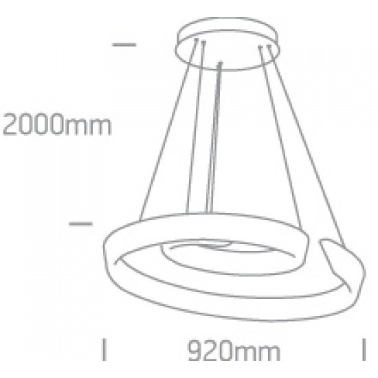 ONE LIGHT PENDELLEUCHTE CLOUD 60W, LED, IP20, 63112/W