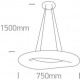 ONE LIGHT ПОДВЕСНОЙ СВЕТИЛЬНИК RINGS 80W, LED, IP20, 62180NB/W/W