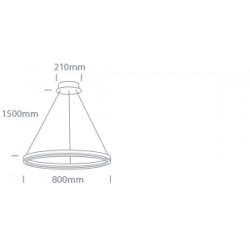 ONE LIGHT PENDANT LAMP RINGS 60W, LED, IP20, 63144B/W/W