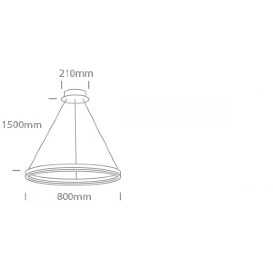 ONE LIGHT PENDANT LAMP RINGS 60W, LED, IP20, 63144B/W/W
