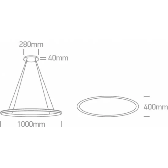 ONE LIGHT PENDELLEUCHTE CIRCLE 100W, LED, IP20, 62156D/B/W ONE LIGHT PENDELLEUCHTE CIRCLE 100W, LED, IP20, 62156D/B/W