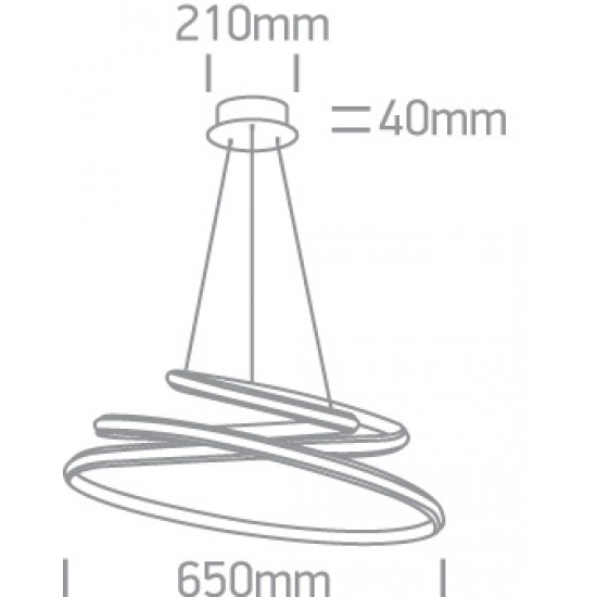 ONE LIGHT PENDANT LAMP RINGS 45W, LED, IP20, 63046A/W