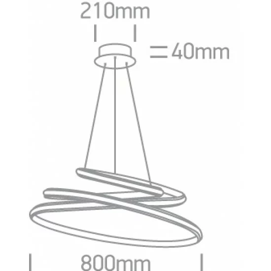 ONE LIGHT ПОДВЕСНОЙ СВЕТИЛЬНИК RINGS 50W, LED, IP20, 63046B/W