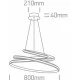 ONE LIGHT ПОДВЕСНОЙ СВЕТИЛЬНИК RINGS 50W, LED, IP20, 63046B/W