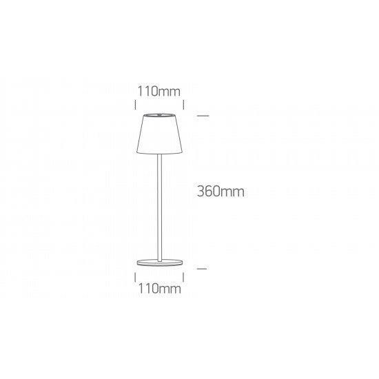 ONE LIGHT āra galda gaismeklis LED, 3.5W, 3000K, 200lm, 61082B/W/W