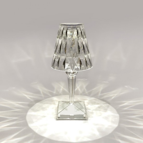 ONE LIGHT Außen-Tischlampe Crystal LED, 1.2W, 3000K, 60lm, 61096/W